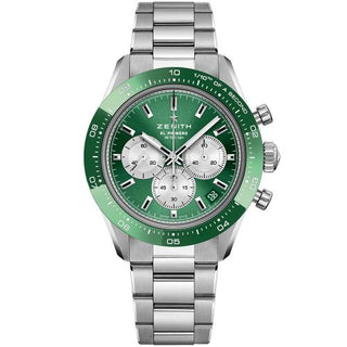 Zenith - 03.3108.3600/57.M3100  Chronomaster Sport Yoshida Stainless Steel / Green / Bracelet