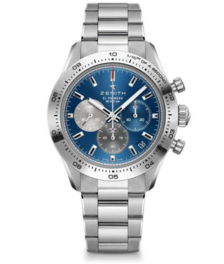 Zenith - 03.3114.3600/51.M3100  Chronomaster Sport Stainless Steel / Blue / Bracelet