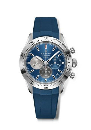 Zenith - 03.3114.3600/51.R950  Chronomaster Sport Stainless Steel / Blue / Rubber