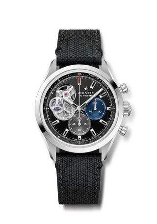 Zenith - 03.3300.3604/21.C822  Chronomaster Open Stainless Steel / Black / Rubber