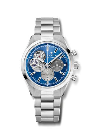 Zenith - 03.3300.3604/51.M3300  Chronomaster Open Stainless Steel / Blue / Boutique Edition