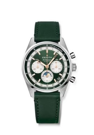 Zenith - 03.3400.3610/40.C912  Chronomaster Original Triple Calendar Stainless Steel / Green / Boutique Edition