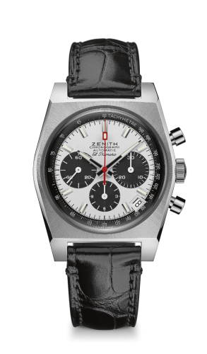 Zenith - 03.A384.400/21.C815  El Primero A384 Revival 50th Anniversary El Primero Stainless Steel / Panda / Alligator