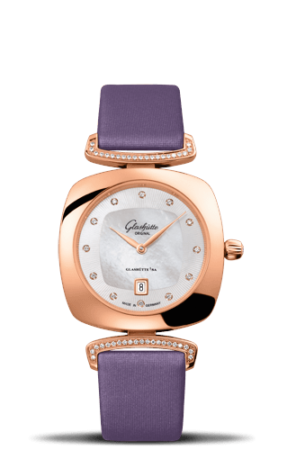 Glashütte Original - 1-03-01-08-05-02  Pavonina Date Red Gold / Diamond / MOP / Satin