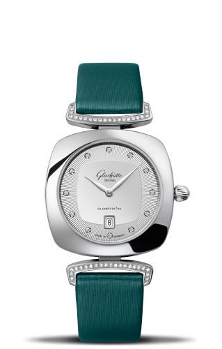 Glashütte Original - 1-03-01-10-12-02  Pavonina Date Stainless Steel / Diamond / Silver / Calf