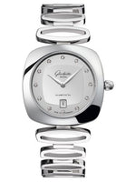 Glashütte Original Pavonina Date Stainless Steel / Diamond / Silver / Calf (1-03-01-10-12-14)