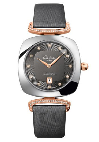 Glashütte Original - 1-03-01-25-06-02  Pavonina Date Stainless Steel / Red Gold / Diamond / Grey / Calf