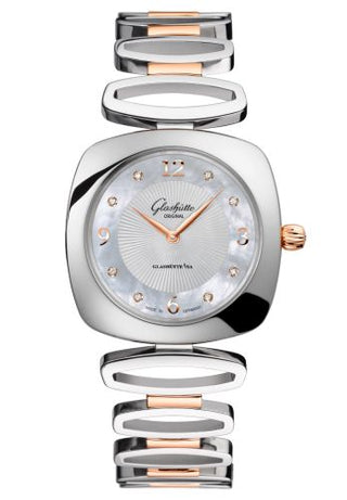 Glashütte Original - 1-03-02-03-06-14  Pavonina Stainless Steel / Red Gold / MOP / Bracelet