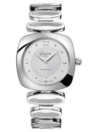 Glashütte Original - 1-03-02-10-02-14  Pavonina Stainless Steel / Silver / Bracelet