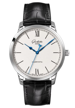 Glashütte Original - 1-36-01-01-02-30  Senator Excellence Stainless Steel / Silver / Alligator / Folding