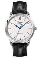 Glashütte Original Senator Excellence Panorama Date Moonphase Stainless Steel / Silver / Alligator / Pin (1-36-01-01-02-30)