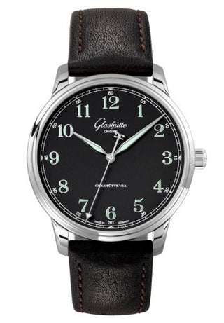 Glashütte Original - 1-36-01-03-02-30  Senator Excellence Stainless Steel / Black / Calf / Folding