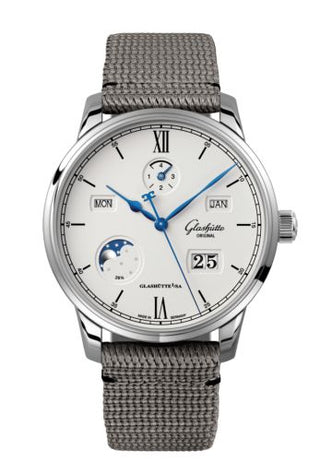 Glashütte Original - 1-36-02-01-02-36  Senator Perpetual Calendar Stainless Steel / Silver / Synthetic