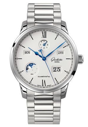 Glashütte Original - 1-36-02-01-02-70  Senator Excellence Perpetual Calendar Stainless Steel / Silver / Bracelet