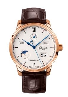 Glashütte Original - 1-36-02-02-05-61  Senator Excellence Perpetual Calendar Red Gold / Silver / Alligator - Folding