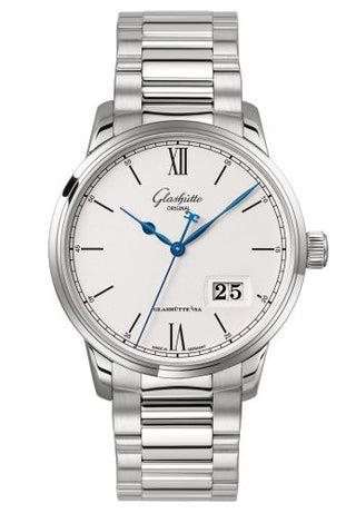 Glashütte Original - 1-36-03-01-02-70  Senator Excellence Panorama Date Stainless Steel / Silver / Bracelet