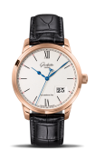 Glashütte Original - 1-36-03-02-05-30  Senator Excellence Panorama Date Red Gold / Silver / Alligator / Folding