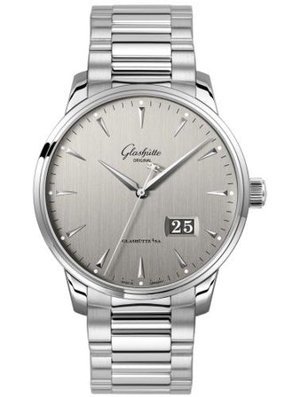 Glashütte Original - 1-36-03-03-02-70  Senator Excellence Panorama Date Stainless Steel / Grey / Bracelet