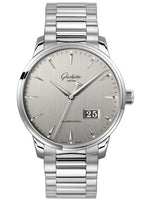 Glashütte Original Senator Excellence Panorama Date Stainless Steel / Grey / Alligator / Folding (1-36-03-03-02-70)