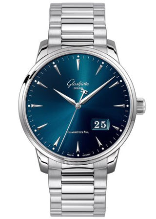 Glashütte Original - 1-36-03-04-02-70  Senator Excellence Panorama Date Stainless Steel / Blue / Bracelet