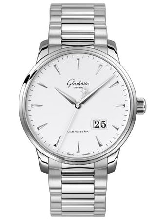 Glashütte Original - 1-36-03-05-02-70  Senator Excellence Panorama Date Stainless Steel / Silver / Bracelet