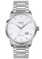 Glashütte Original Senator Excellence Panorama Date Stainless Steel / Silver / Alligator / Pin (1-36-03-05-02-70)