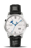 Glashütte Original - 1-36-04-01-02-30  Senator Excellence Panorama Date Moonphase Stainless Steel / Silver / Alligator / Pin