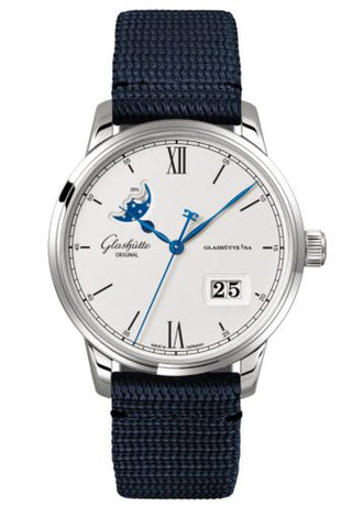 Glashütte Original - 1-36-04-01-02-34  Senator Excellence Panorama Date Moonphase Stainless Steel / Silver / Synthetic