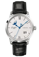 Glashütte Original Senator Cosmopolite Stainless Steel / Silver-Arabic / Alligator - Folding (1-36-04-01-02-61)