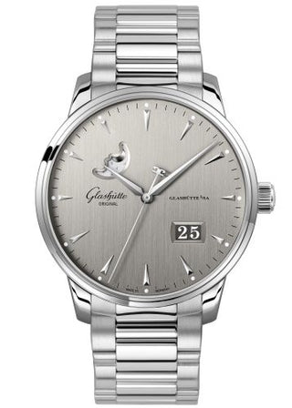 Glashütte Original - 1-36-04-03-02-70  Senator Excellence Panorama Date Moonphase Stainless Steel / Grey / Bracelet