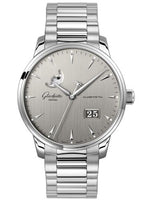 Glashütte Original Senator Excellence Panorama Date Stainless Steel / Grey / Alligator / Pin (1-36-04-03-02-70)