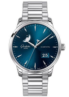 Glashütte Original Senator Excellence Panorama Date Stainless Steel / Blue / Alligator / Pin (1-36-04-04-02-70)