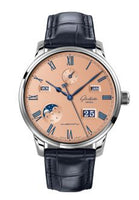 Glashütte Original Senator Excellence Panorama Date Stainless Steel / Silver / Alligator - Folding (1-36-12-01-02-61)