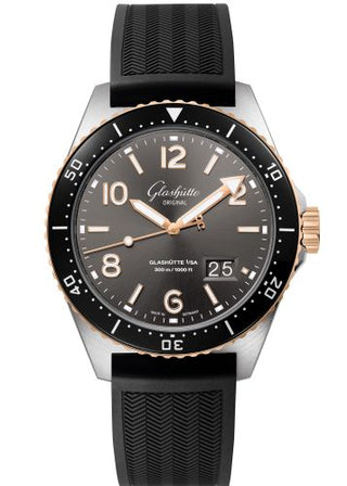 Glashütte Original - 1-36-13-04-91-33  SeaQ Panorama Date Stainless Steel / Red Gold / Grey / Rubber / Folding