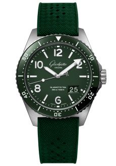 Glashütte Original - 1-36-13-07-83-06  SeaQ Panorama Date Stainless Steel / Green / Rubber / Pin