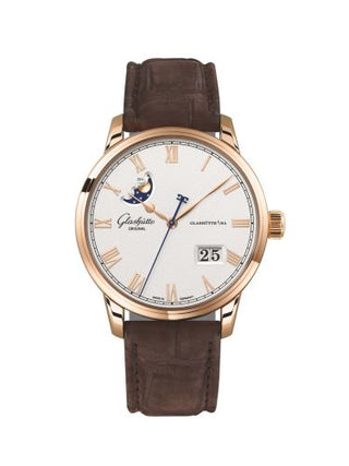 Glashütte Original - 1-36-24-02-05-62  Senator Excellence Panorama Date Moonphase Red Gold / Silver / Alligator - Folding