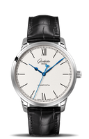 Glashütte Original Senator Panorama Date Moonphase Stainless Steel / Blue / Alligator / Folding (1-36-59-01-02-01)