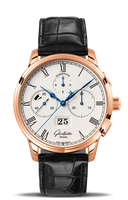 Glashütte Original Senator Observer Stainless Steel / Black / Calf / Folding (1-37-01-01-05-30)