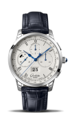 Glashütte Original - 1-37-01-02-03-30  Senator Chronograph Panorama Date Platinum / Silver / Alligator / Folding