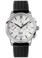 Glashütte Original Senator Chronograph Panorama Date Stainless Steel / Black / Rubber / Pin (1-37-01-05-02-06)