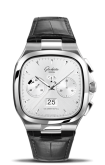 Glashütte Original - 1-37-02-02-02-30  Seventies Chronograph Panorama Date Silver / Alligator / Folding