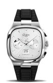 Glashütte Original - 1-37-02-02-02-33  Seventies Chronograph Panorama Date Silver / Rubber / Folding