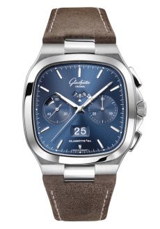 Glashütte Original - 1-37-02-08-02-62  Seventies Chronograph Panorama Date Blue / Calf / Folding