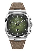 Glashütte Original Seventies Chronograph Panorama Date Green / Rubber / Folding (1-37-02-09-02-62)