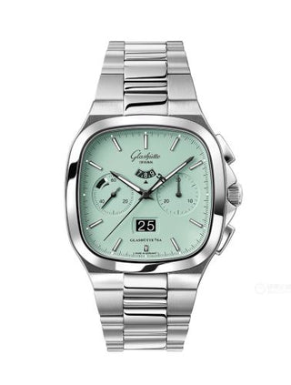 Glashütte Original - 1-37-02-15-02-70  Seventies Chronograph Panorama Date Turquoise / Bracelet