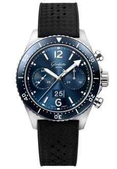 Glashütte Original - 1-37-23-02-81-06  SeaQ Chronograph Stainless Steel / Blue / Rubber / Pin