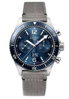 Glashütte Original - 1-37-23-02-81-08  SeaQ Chronograph Stainless Steel / Blue / Textile / Pin