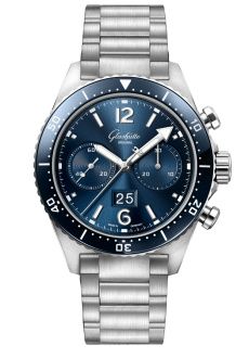 Glashütte Original - 1-37-23-02-81-70  SeaQ Chronograph Stainless Steel / Blue / Bracelet