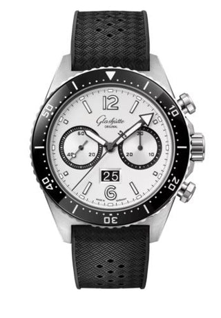 Glashütte Original - 1-37-23-03-80-06  SeaQ Chronograph Stainless Steel / Silver Screen / Rubber / Pin