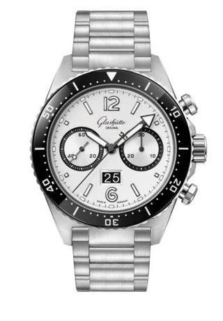 Glashütte Original - 1-37-23-03-80-70  SeaQ Chronograph Stainless Steel / Silver Screen / Bracelet